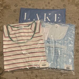 NWT Lake Pajamas Pima Nightgown - Watercolor Print